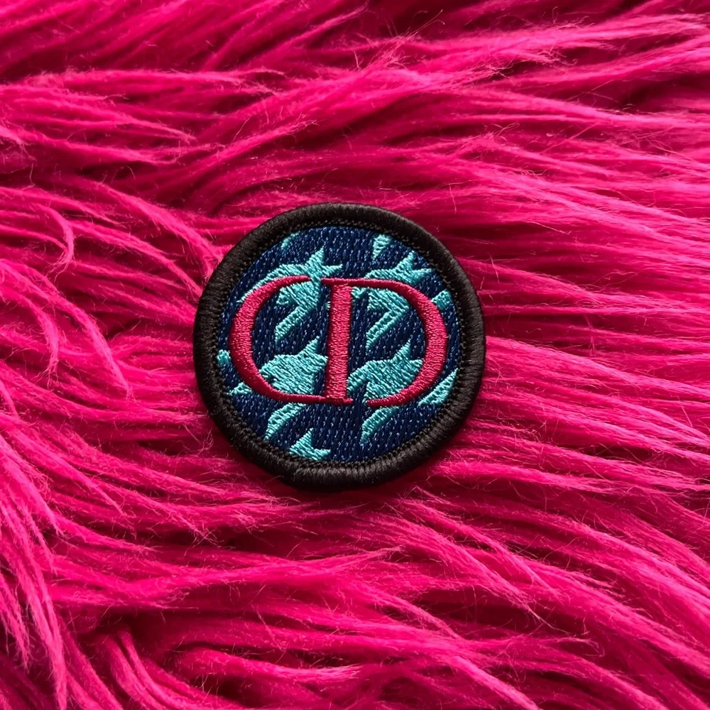 Dior Addict CD houndstood pin badge brooch Dior brooch - Picture 2 of 3